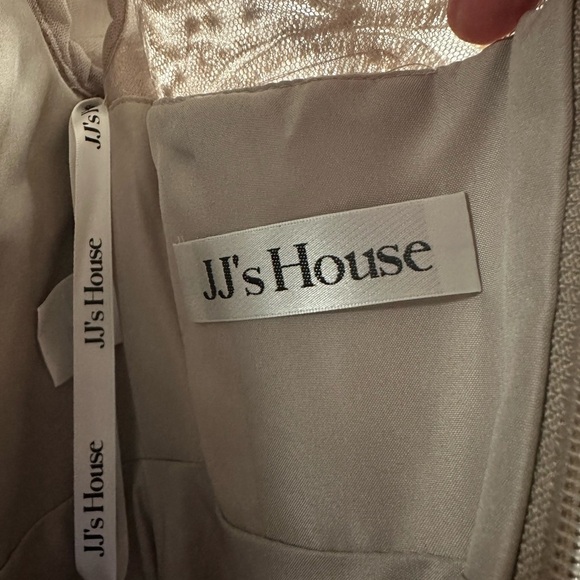 A-line Scoop Illusion Tea-Length Chiffon Lace Mother of the Bride Dress Size 2 - Picture 13 of 14